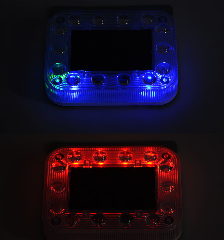 Car rear-end collision prevention solar warning flash light truck led tail light wiring-free display wide motorcycle warning flash