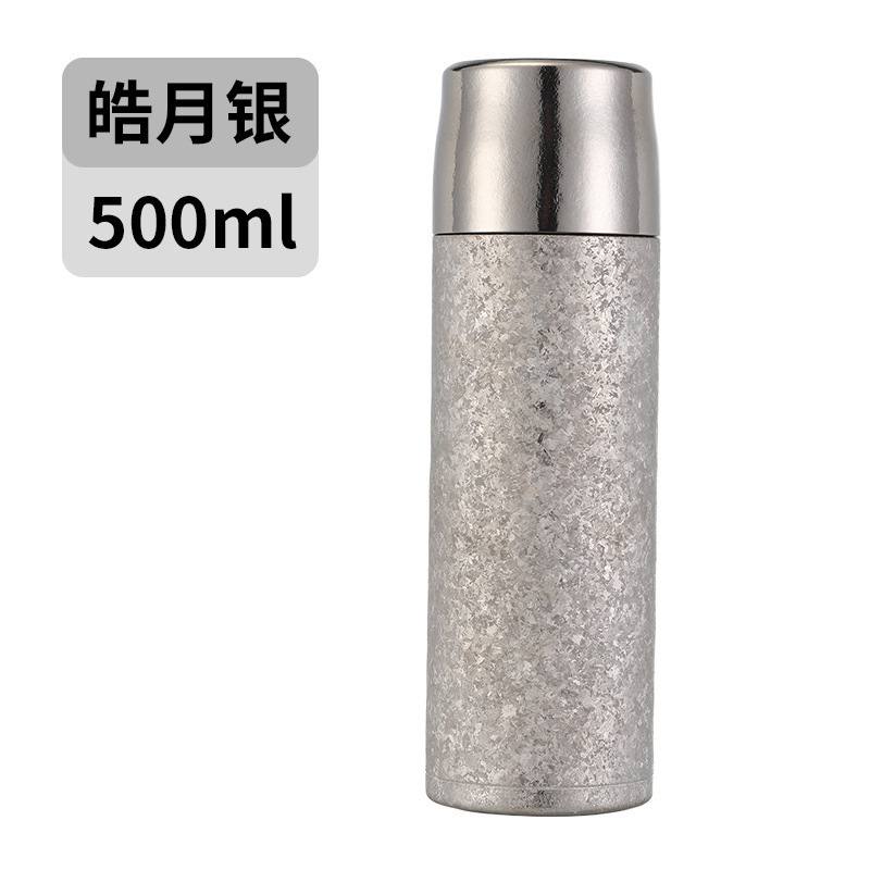 新款纯钛保温杯便携式大容量钛杯冰花男士水杯商务高颜值泡茶杯|undefined