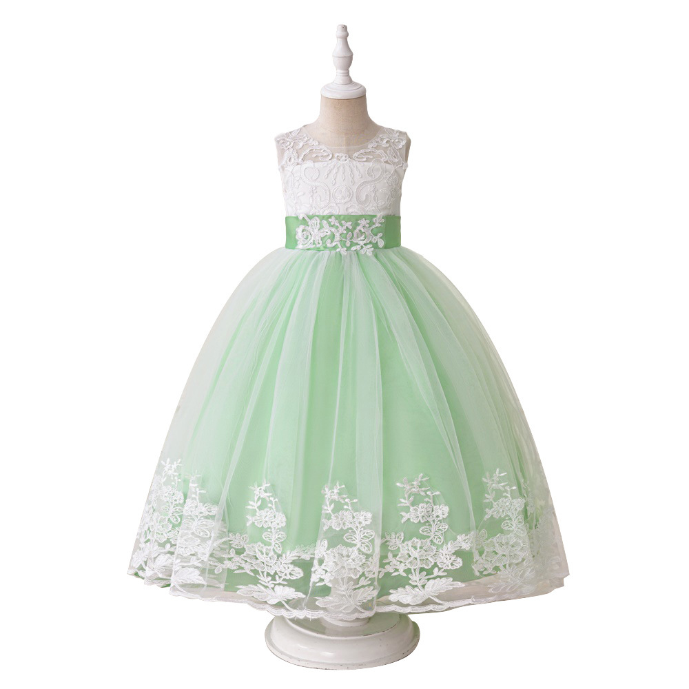 Amazon comercio exterior vestido infantil nuevo vestido de novia de niña vestido de princesa de encaje vestido de desfile