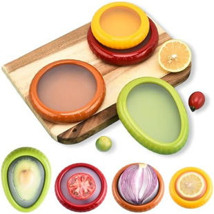 Cross-border New Product Silicone Fruit Storage Container Film Sealed Mini Refrigerator Storage Vegetable Avocado Storage Box