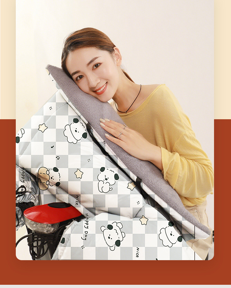 Electric Vehicle Windproof Cover, Winter Version with Fleece Lining and Thickened, Waterproof for Electric Motorcycles, Windproof Cover for Winter, Suitable for All Seasons