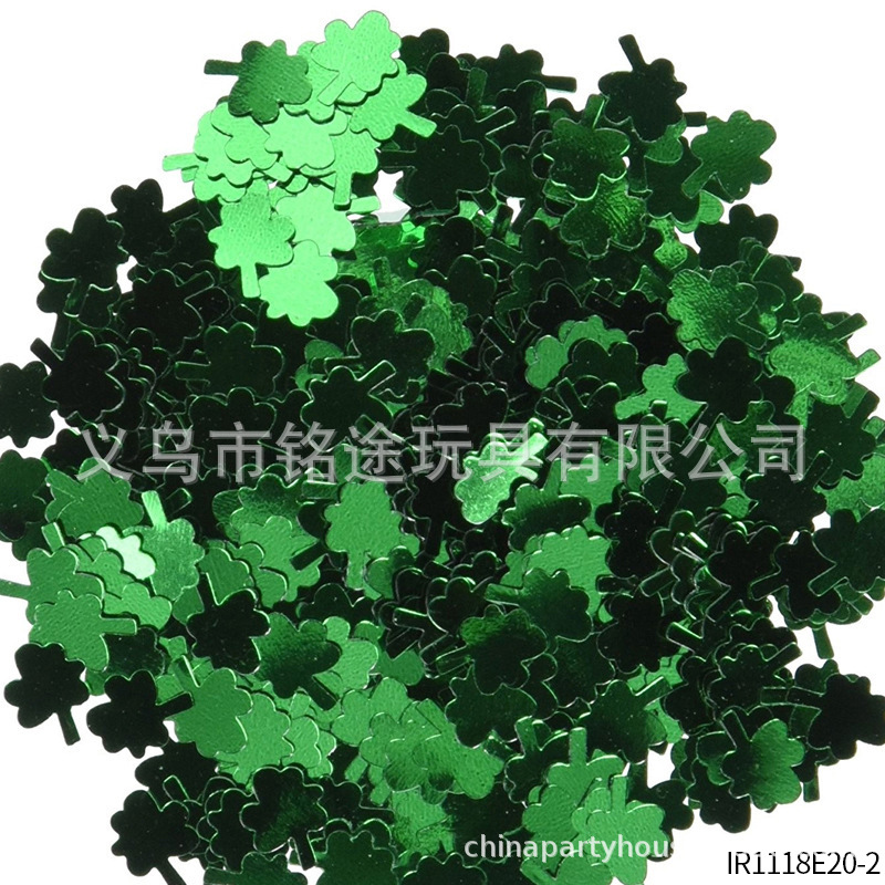 Nueva moneda irlandesa confeti de tres piezas conjunto Día de San Patricio fiesta atmósfera decoración suministros