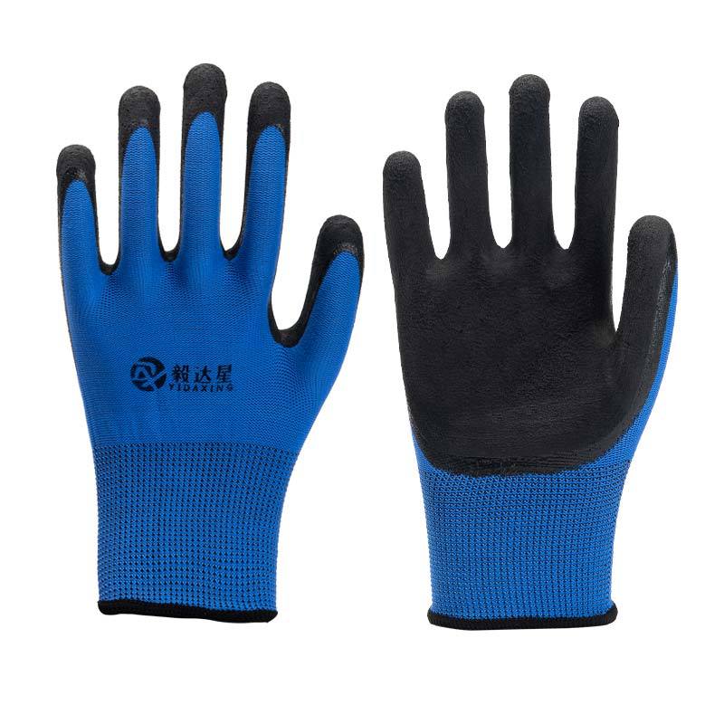 Guantes de protección laboral resistentes al desgaste, espuma de látex, antideslizantes, para sitio de construcción, guantes transpirables, guantes protectores al por mayor