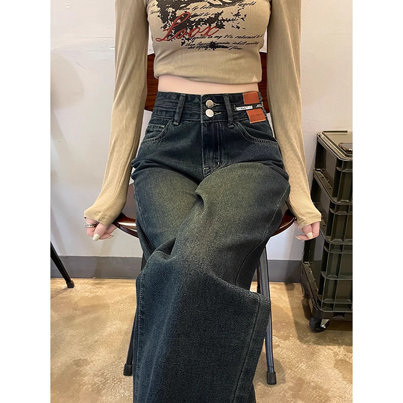 Straight-Leg Jeans for Women, 2026 New Style, High-Waisted, Petite Wide-Leg Pants, Leg-Lengthening Fit, Stylish for Work