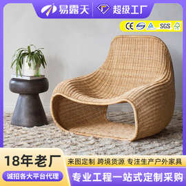 定制庭院户外藤椅别墅民宿休闲阳台户外藤椅家具防淋晒藤编桌椅
