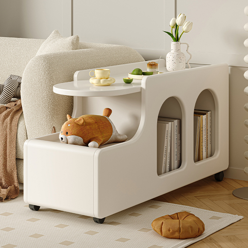 Cream viento móvil mesas de té sofá pequeño gabinete creativo en línea salón lado de varios nórdicos simple carro pequeño