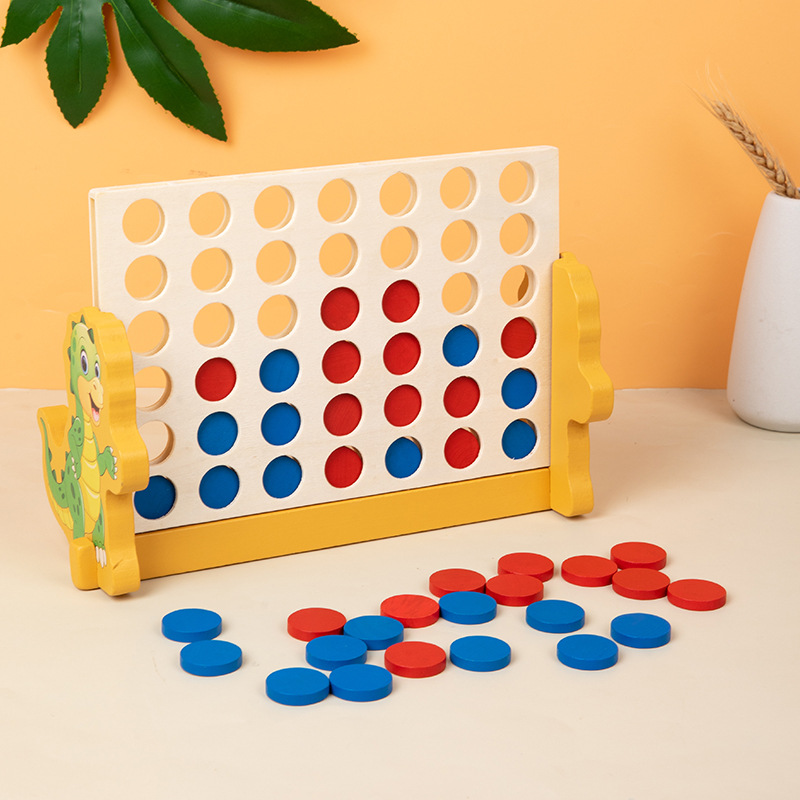 Puzzles de madera transfronterizos para niños pareja de colores bloques de construcción dinosaurio cuatro juguetes de entrenamiento de pensamiento cerebral manual