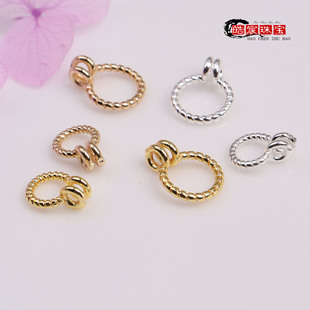 14K gold-wrapped color-preserving twist open hanging bracelet safety buckle pendant ring bracelet necklace jewelry accessories connecting ring