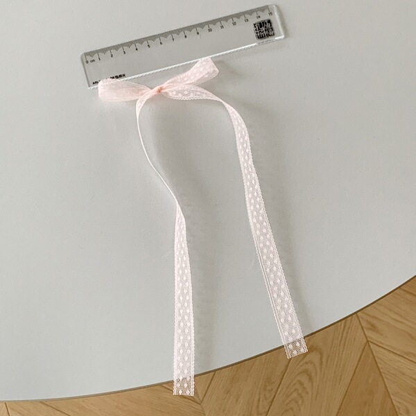 Lace accessory handmade with bow