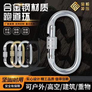 25KN O Type Mountaineering Buckle Mountaineering Hook Outdoor Rock Climbing Main Lock Mountaineering Buckle Yoga Hammock Mountaineering Buckle Connection Ring