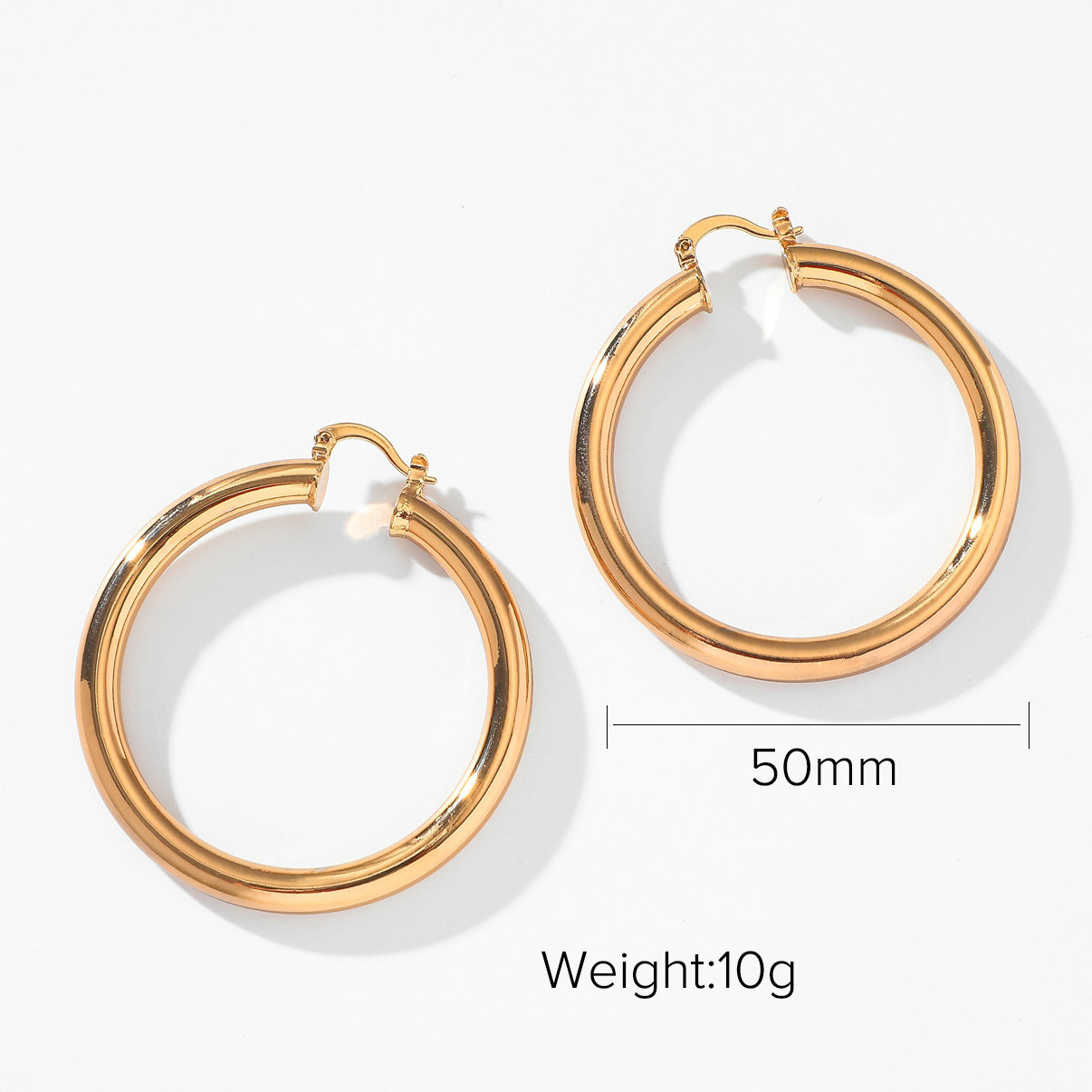 Nihaojewelry Wholesale Jewelry Simple Copper Gold-plated Geometric Earrings display picture 15