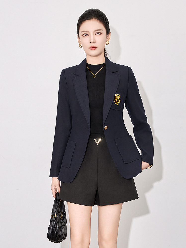 Nanyou French-Style Blazer for Women, 2026 Spring and Autumn, High-End Embroidered Blazer, High-Quality British Style Casual Jacket