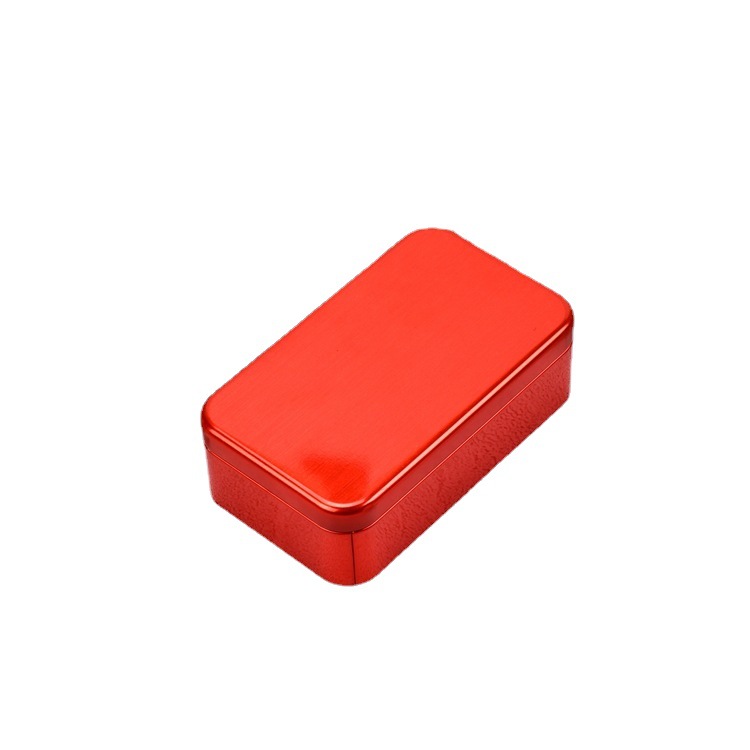 Caja de hojalata para té, caja de almacenamiento pequeña de hierro, caja de té cepillada, caja para cartas de juego, almacenamiento y organización image 6