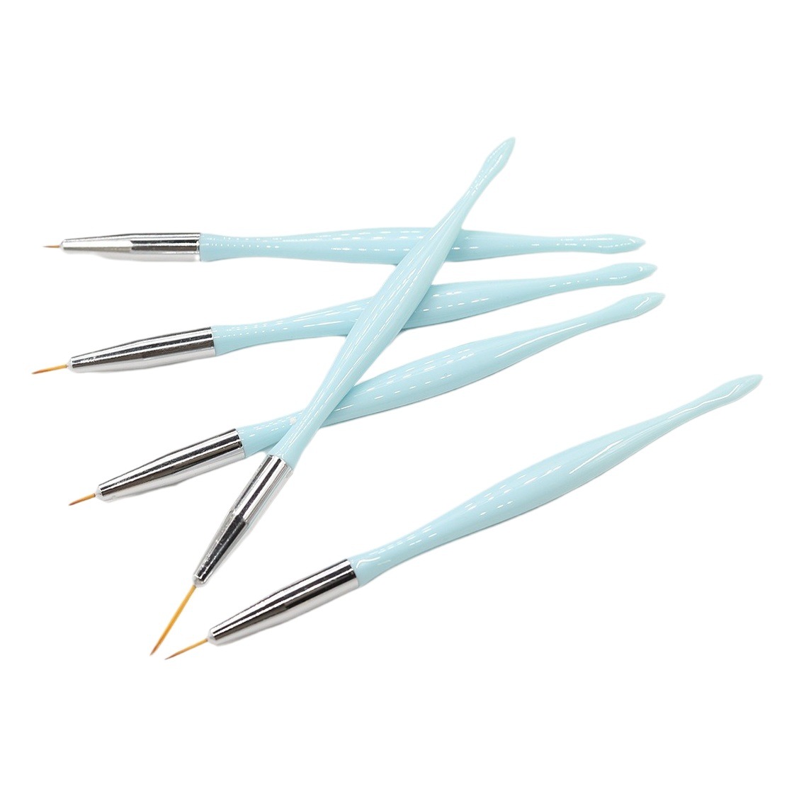Set de Pinceles para Delineado de Uñas de Plástico Multifuncional para Manicura