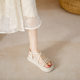 Thick-soled sandals women's 2024 this year's new summer fairy-style soft-soled heightening muffin casual Roman sandals small size