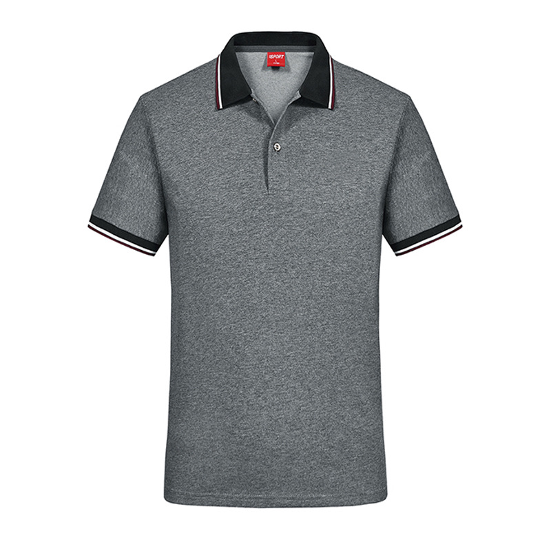 Papa de verano polo para hombre de manga corta nuevo color sólido de mediana edad con tapa de camiseta casuales de algodón