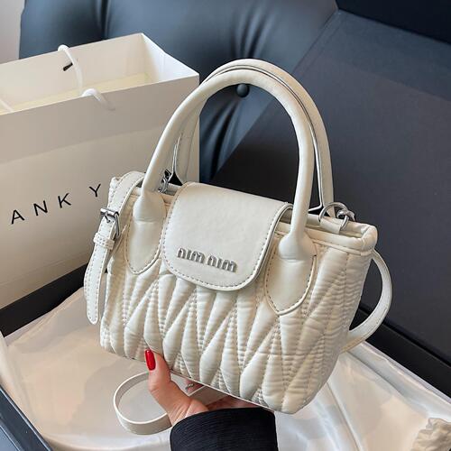 Women's bag 2024 new solid color temperament bubble temperament small fragrance style high-end embroidery handbag single shoulder crossbody bag