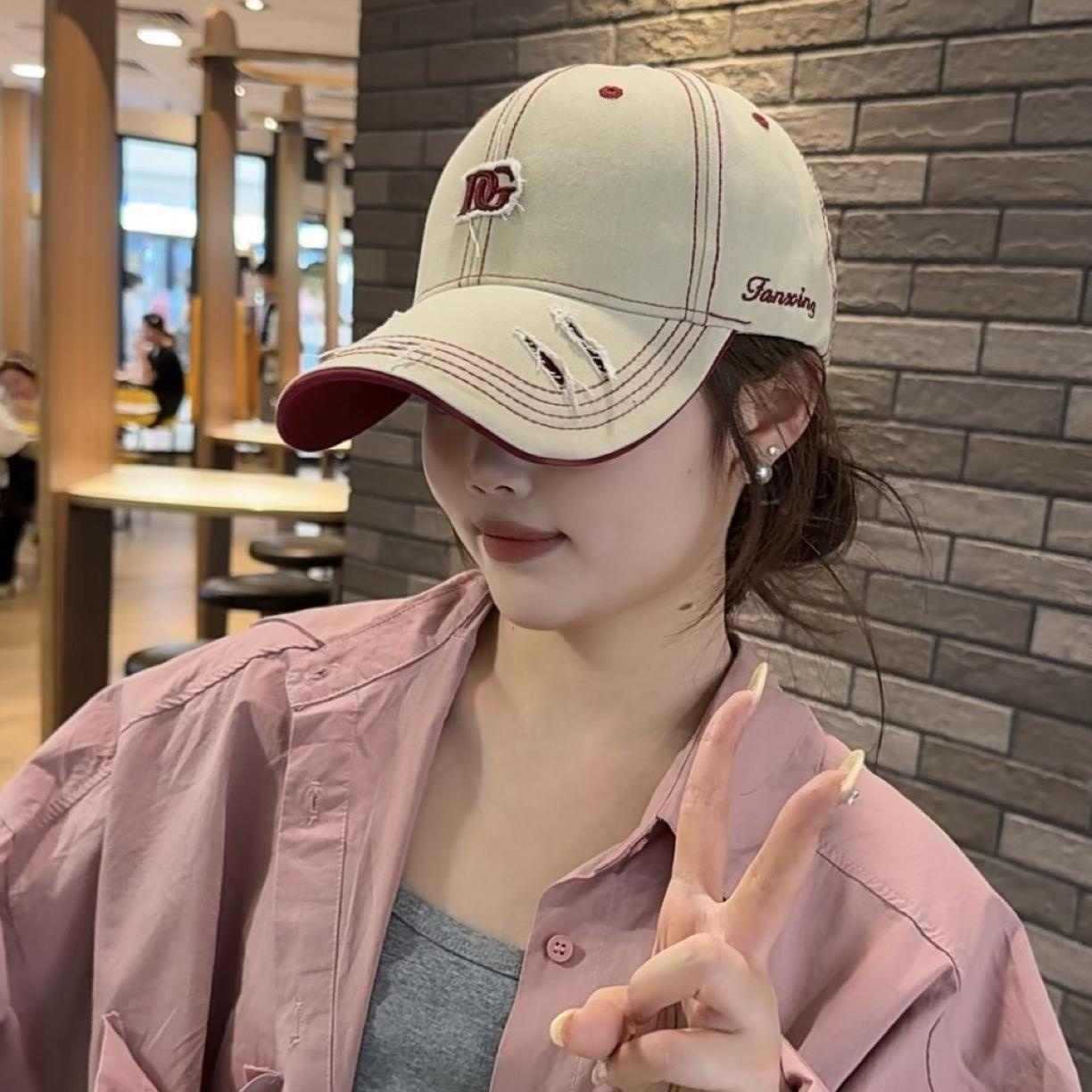 Sombreras de béisbol de moda para hombres y mujeres nuevas versiones coreanas para hacer viejas sombreras de borde ancho para protegerse del sol sombreros de boca de pato para mostrar la cara