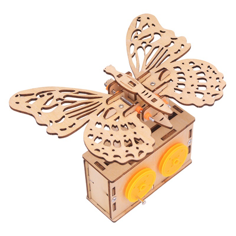 Ciencia y Tecnología pequeña producción volar mariposa simulación Transmisión de engranajes mecánicos Escuela Primaria estudiante juguete vapor experimento científico