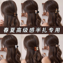 新款高马尾小抓夹可爱半扎发发夹女发量少高级感发卡头饰短发发饰