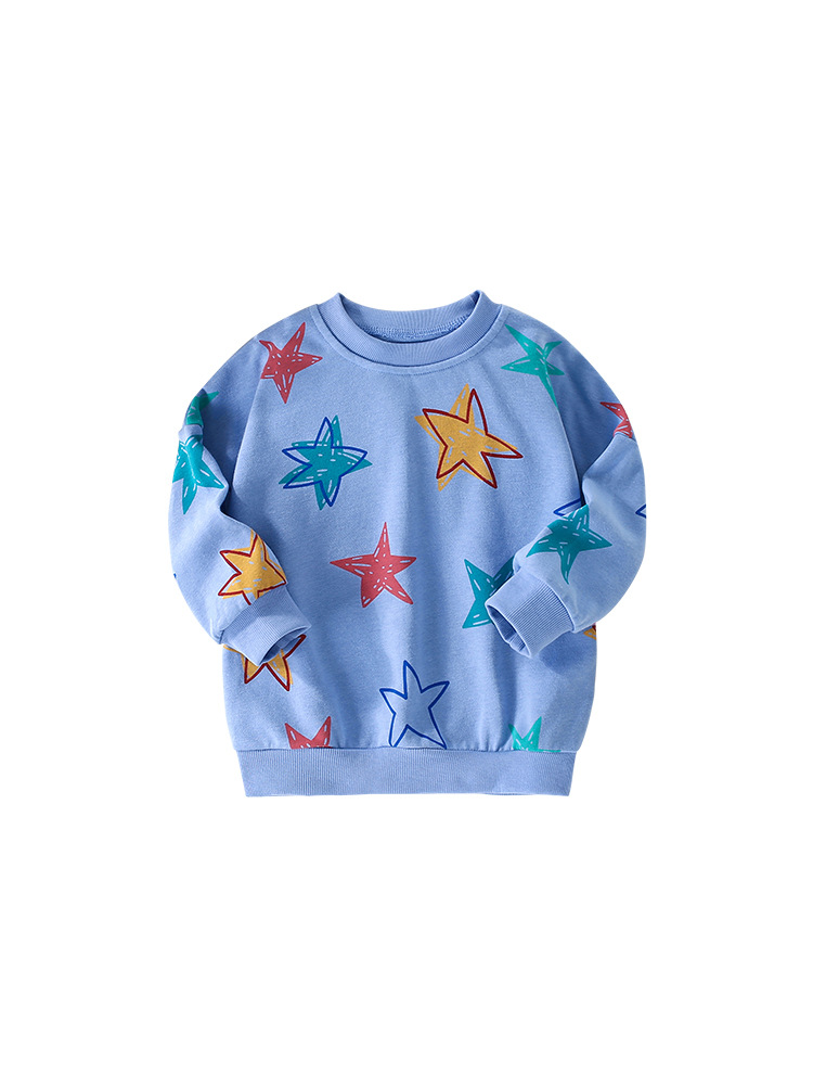 Mawlee chaqueta de niño otoño y invierno nuevo estilo europeo y americano ropa infantil cuello redondo manga larga impresión guapo chaqueta de niños