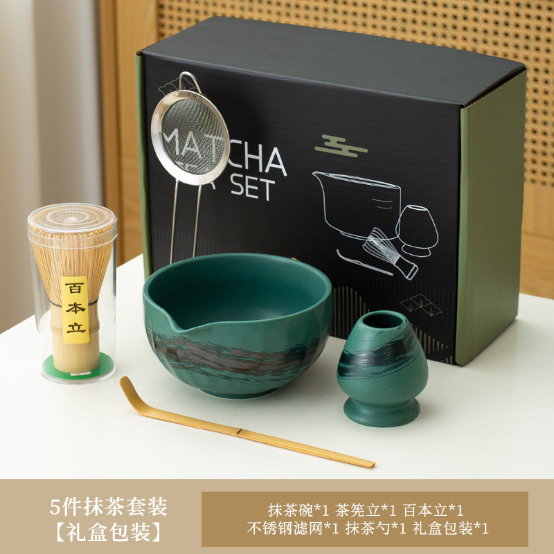 日本クロスボーダー Amazon 抹茶セット セラミック抹茶ボウル 茶筅 立百本立 宋代茶ツール 注ぎ口付き|undefined