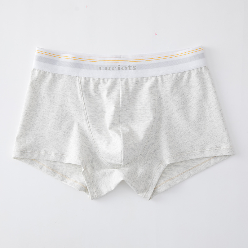 New Style Underwear Men's Cotton Men's Mid-Waist Boxers Modal Young Boys Sexy Solid Color Simple Boxers