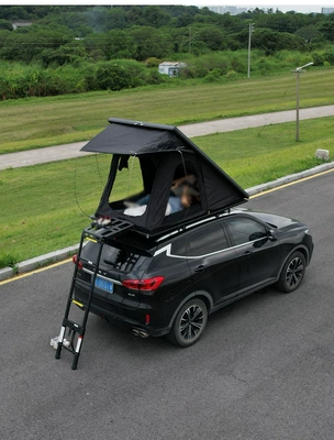 New Cross-Border Aluminum Alloy Roof Tent, Triangular Outdoor Self-Driving Travel Fully Automatic Off-Road Rainproof Car Tent (Avtomobil dam çadırları) - single-slot-model-2-3-people