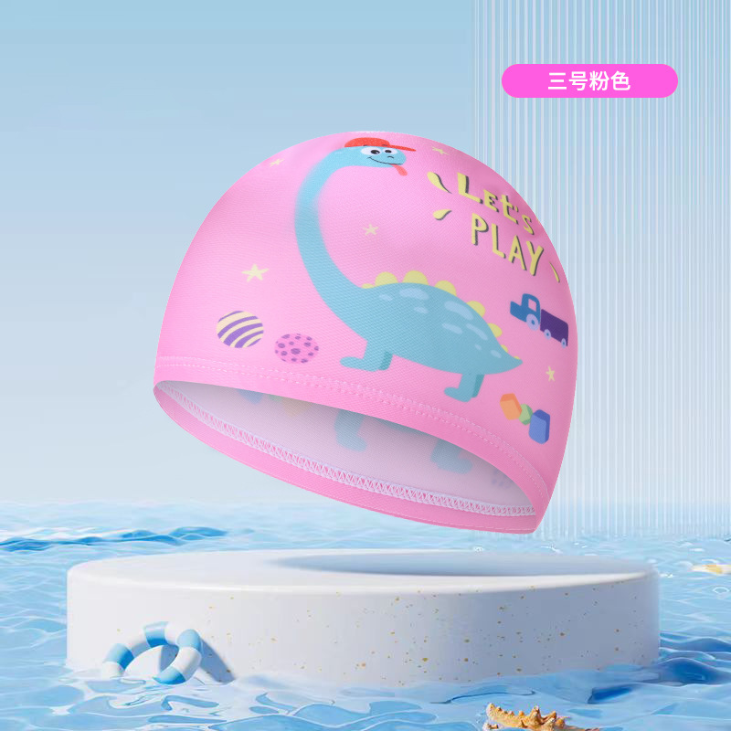 Sombreros de baño para niños de moda impresión de dibujos animados dinosaurios cómodos gorras de tela lindas gorras para niños y niñas gorras de tela de oído para bebés