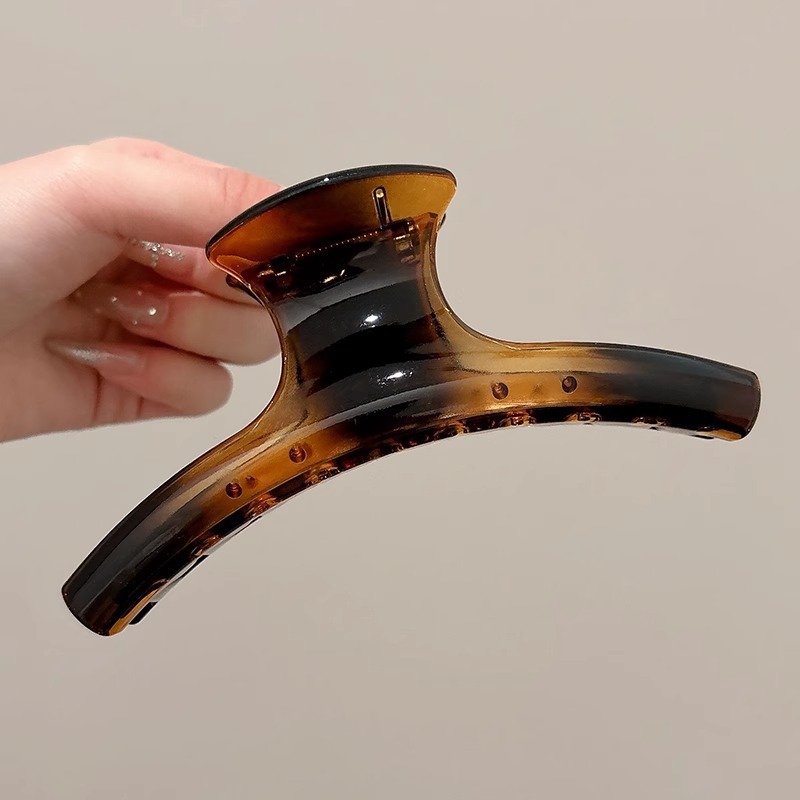 Horquilla de temperamento elegante francés, pinza de tiburón de acrílico para mujer, pinza de agarre grande, accesorios para el cabello, horquilla de sensación de alta calidad al por mayor