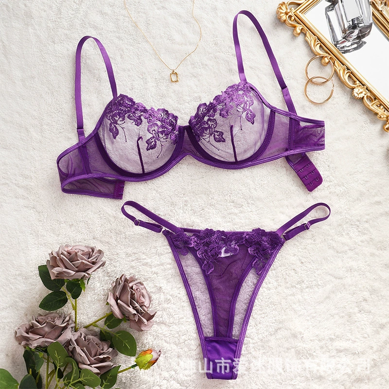 Комплект нижнего белья в европейском и американском стиле, новый, удобный, с тонкими регулируемыми бретелями, сексуальный комплект белья Amazon 23087