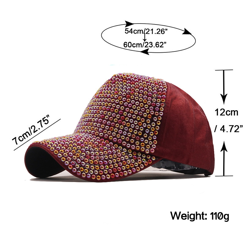 Fashion Colorful Pearl Baseball Cap Wholesale Nihaojewelry display picture 13