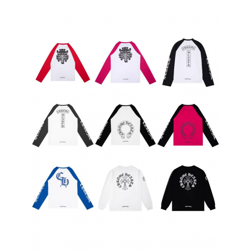 2025クロスボーダートレンディブランドクロウ初春新作ラウンドネック長袖サンスクリットプリント長袖Tシャツスポット卸売|undefined