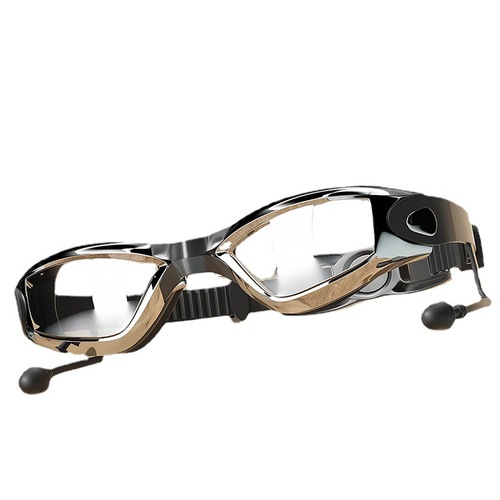 You Swimming Goggles Transparent Waterproof Anti-fog Unisex Large Frame Electroplated Swimming Goggles Fashion Glasses Factory Direct Sales