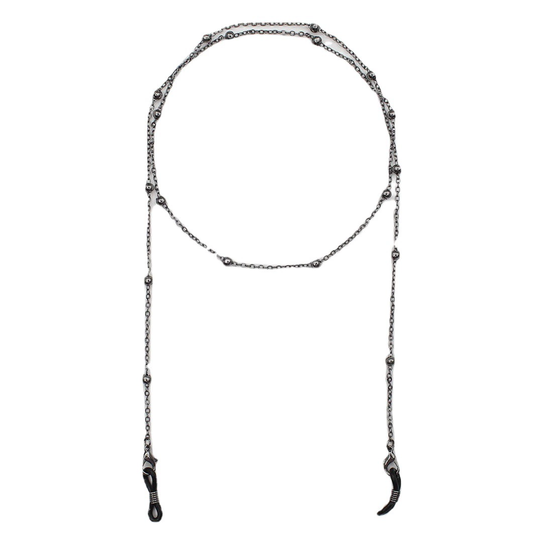 Цепочка для очков Трансграничная модная простая цепочка Бусины Силиконовая веревка для очков Висячая Шейная перекрестная цепочка Расширенная цепочка для маски с чувством