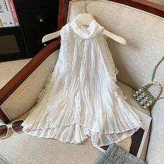 実拍仙霧漫漫/重工の白いシワレースは高級感のある雰囲気の上着の女性をつなぎ合わせます。
