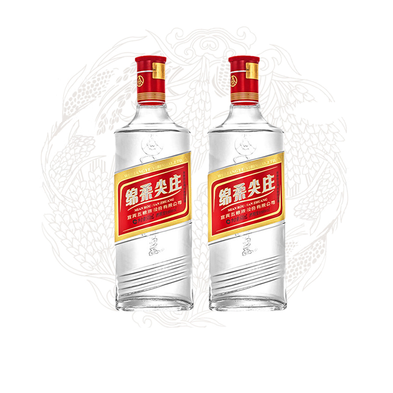 五粮 股份 绵柔尖庄 光瓶 50度500mL*12瓶 浓香型白酒 纯粮口粮酒