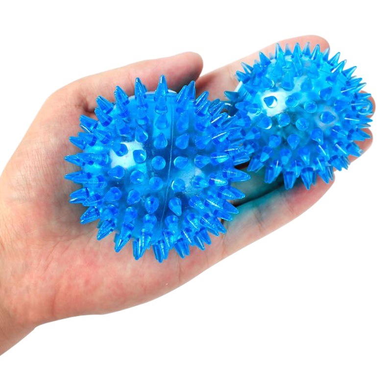 Pet Sound juguete emisor de luz pipipitao bola transfronteriza de vinilo Bola de juguete perro flash Thorn Ball suministros al por mayor