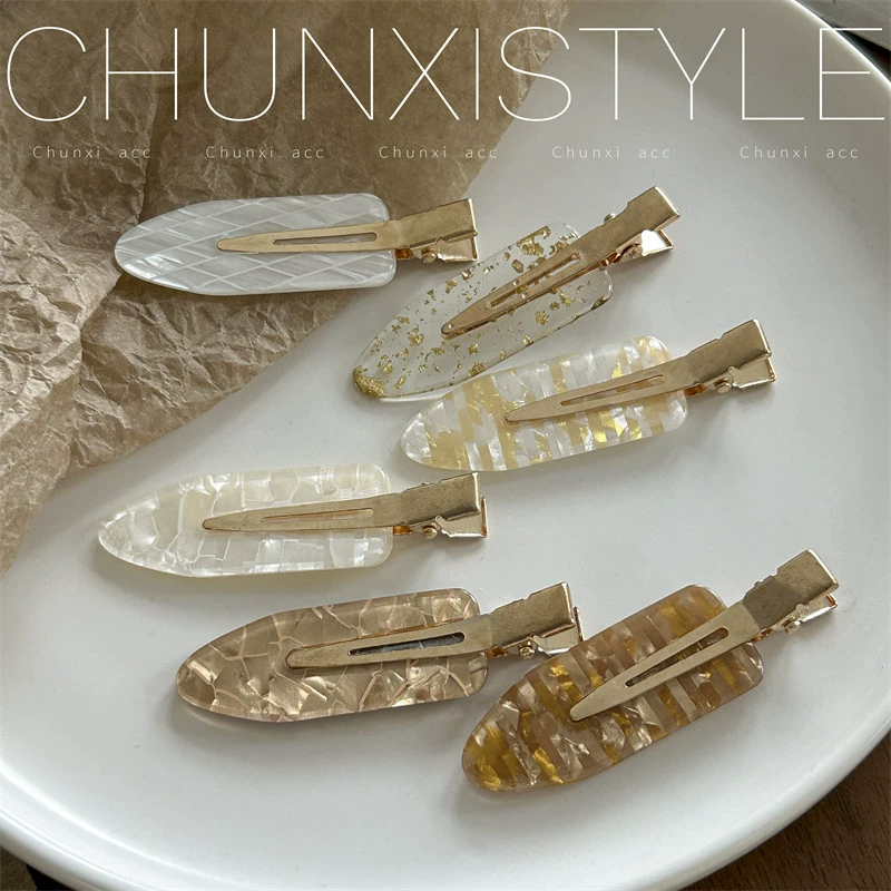 Заколка Chunxi hairgrip для чёлки, узорная смоляная шпилька с металлическим зажимом, 6 см