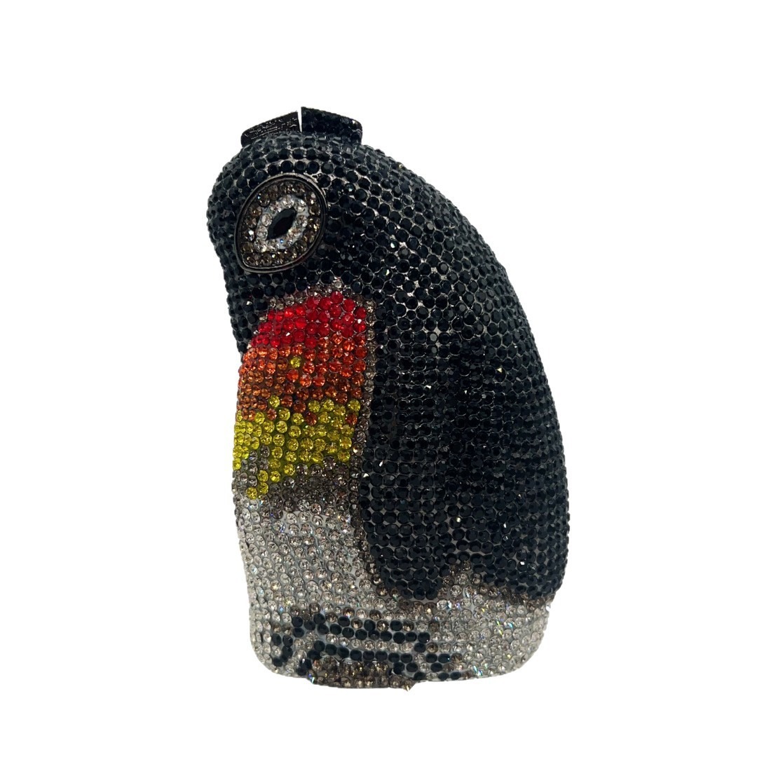 Stone clutch pingüino estilo bolso de cena de diamantes bolso de mano hueco bolso de fiesta europea y americana reunión anual bolso de mujer