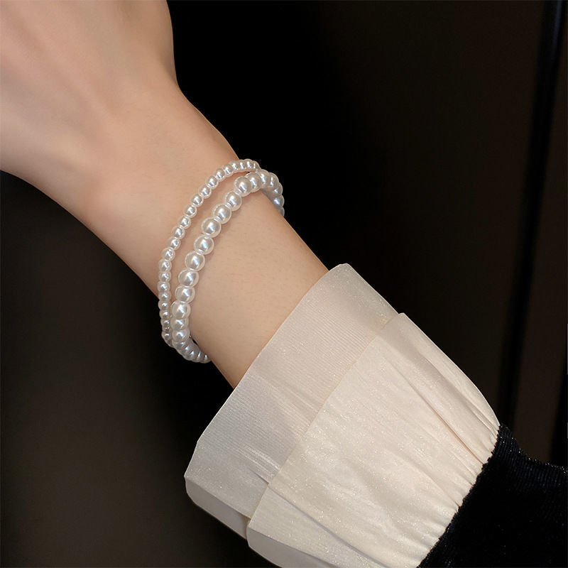 Retro Solid Color Imitation Pearl Women's Bracelets 1 Piece display picture 5