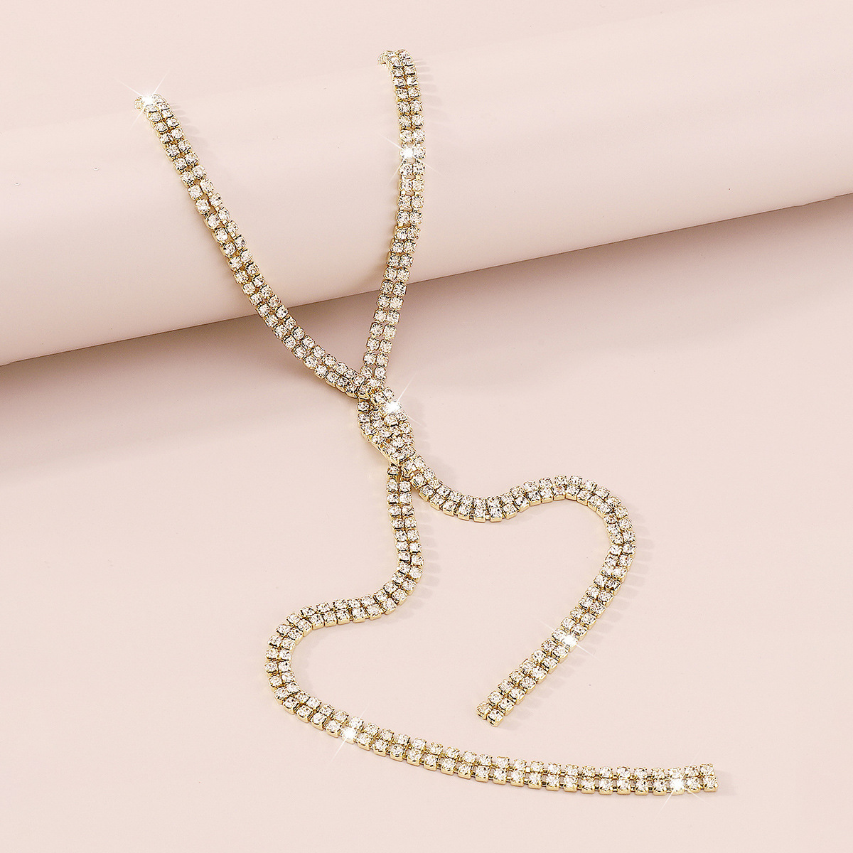 Fashion Geometric Alloy Inlay Rhinestones Womenu0027S Pendant Necklace 1 Piece