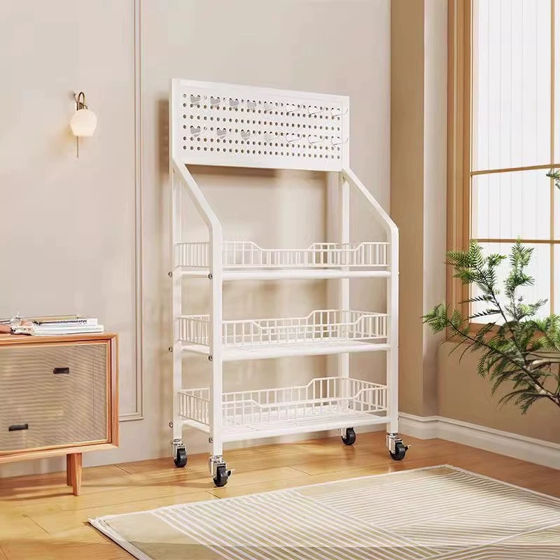 Напольная книжная полка Многофункциональная стойка для хранения Подъемная маленькая тележка Многофункциональная стойка для хранения отверстий