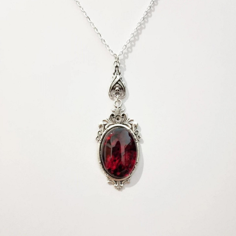 Junan Cross-Border Trade Gothic Jewelry Vampire Necklace Bloody Bat Necklace Witch Victorian Era
