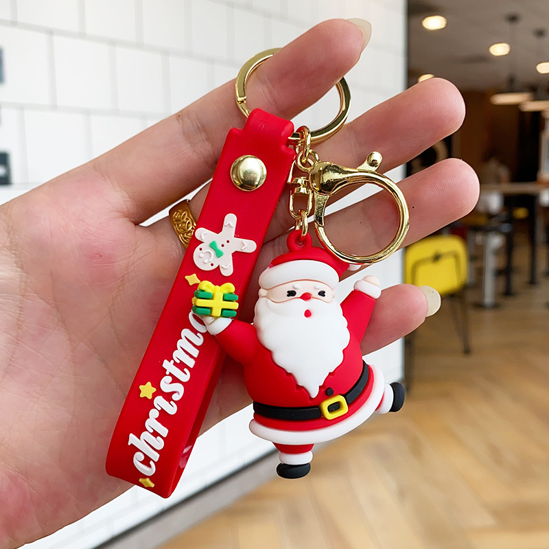 古典的なサンタクロースのキーホルダークロスボーダーストラップバッグアクセサリー自動車チェーン小商品カップル小プレゼント卸売り|undefined