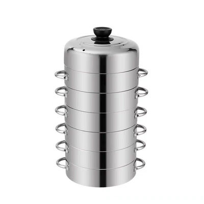 批发沙县小吃18cm全不锈钢蒸饺笼一体成型餐具商用小笼包蒸笼包邮|ru