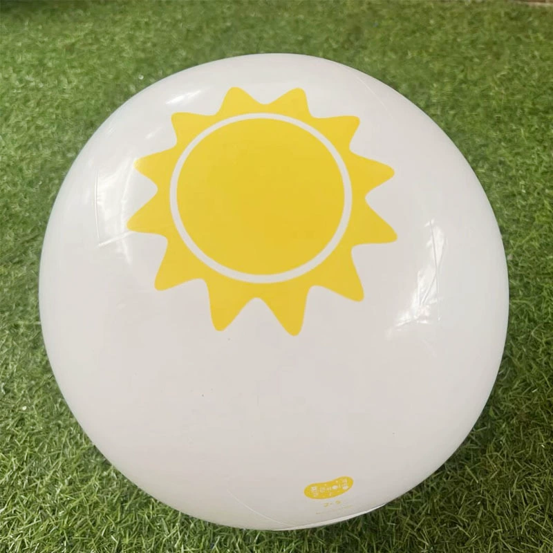 Производитель предлагает индивидуальные надувные пляжные мячи с узором подсолнуха из ПВХ, простые и стильные водные игрушки.