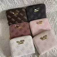 Короткий полиуретановый многоцветный кошелек