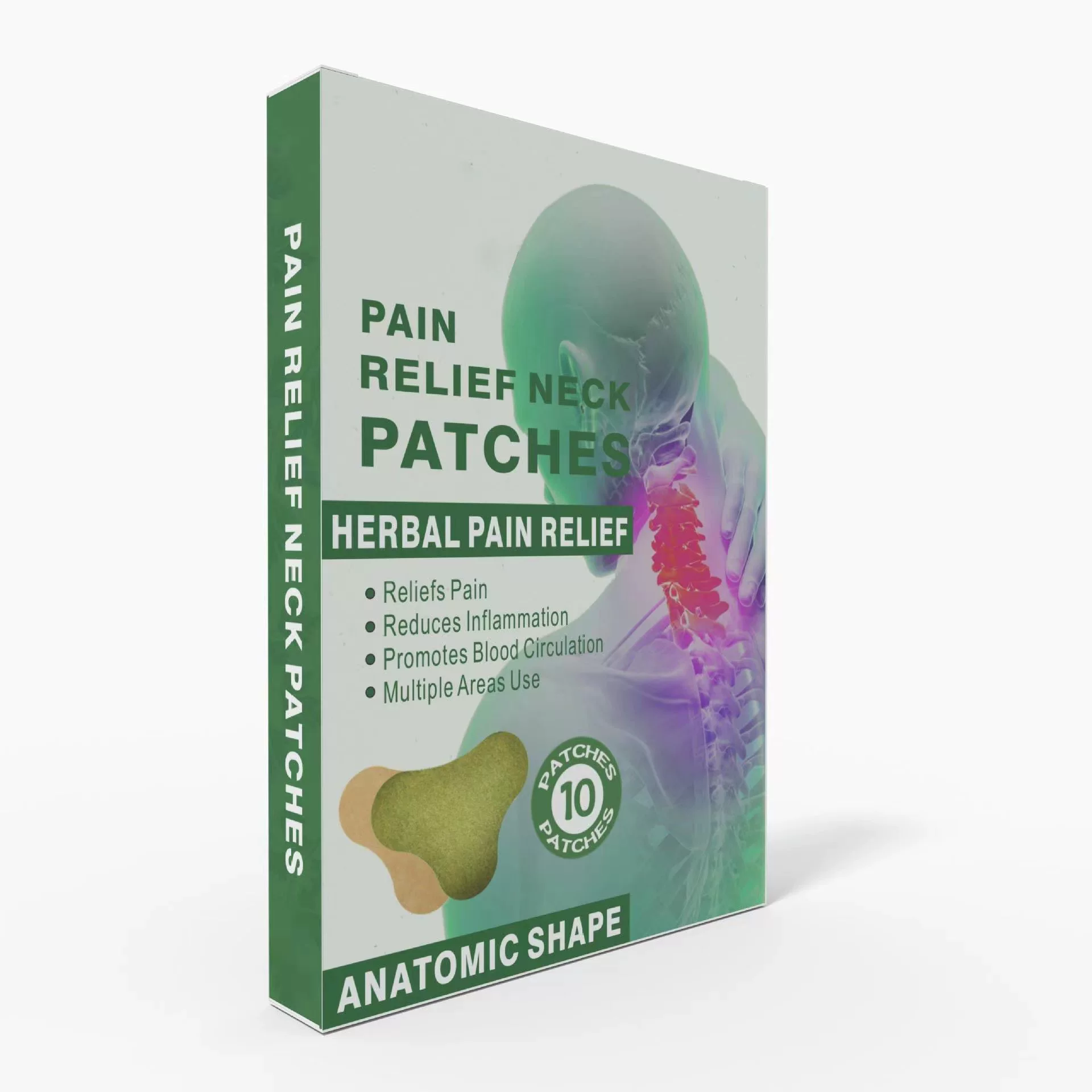 Трансграничная оптовая продажа ПЛАСТЕМИН, пластырей для поясницы, пластырей для шеи, пластырей с полынью, пластырей для коленей, набор из 10 штук в коробке.