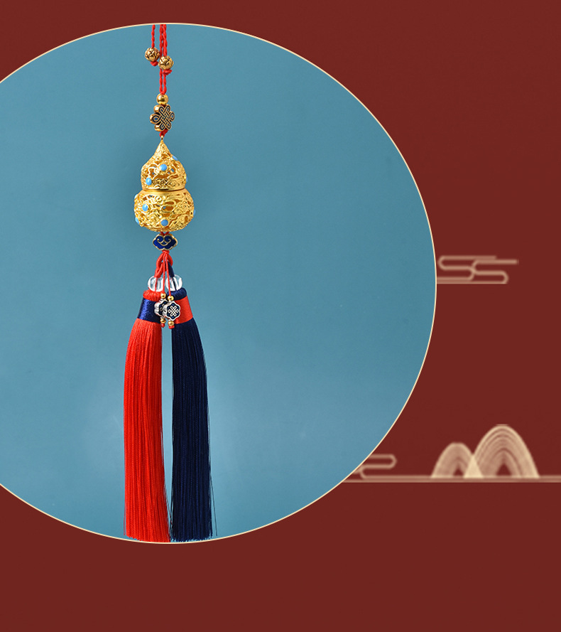 Chinese Style Peace Car Accessories, Car Hanging Gourd, Car Interior Fragrance Pendant, Car Rearview Mirror Hanging Ornament, Car Decoration, Popular Online Decoration Items